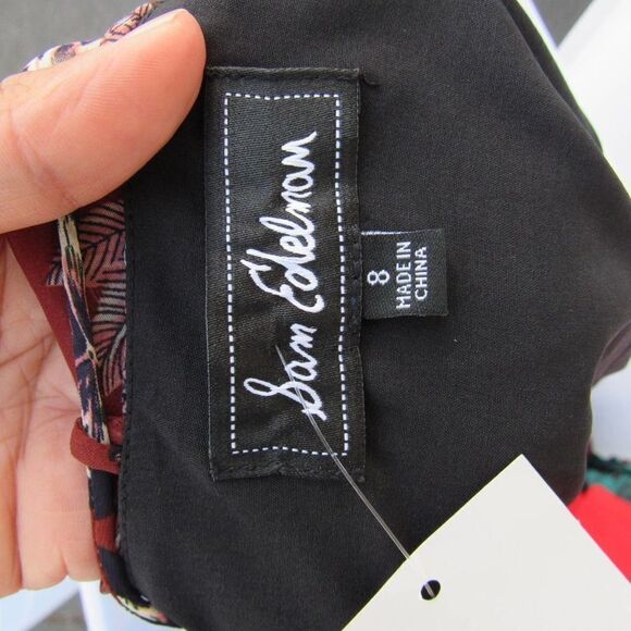 Sam Edelman Rust Fanciful Flower Midi Sleeve Maxi Dress - Picture 10 of 11